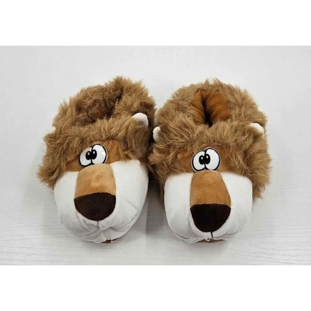 Aldi Inc Toddler Soft Fluffy Animal Slippers Shoe Sz L (13-1)